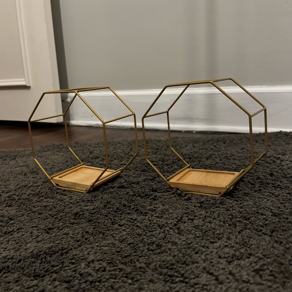 Two Octagon Wall/Shelving Fixture